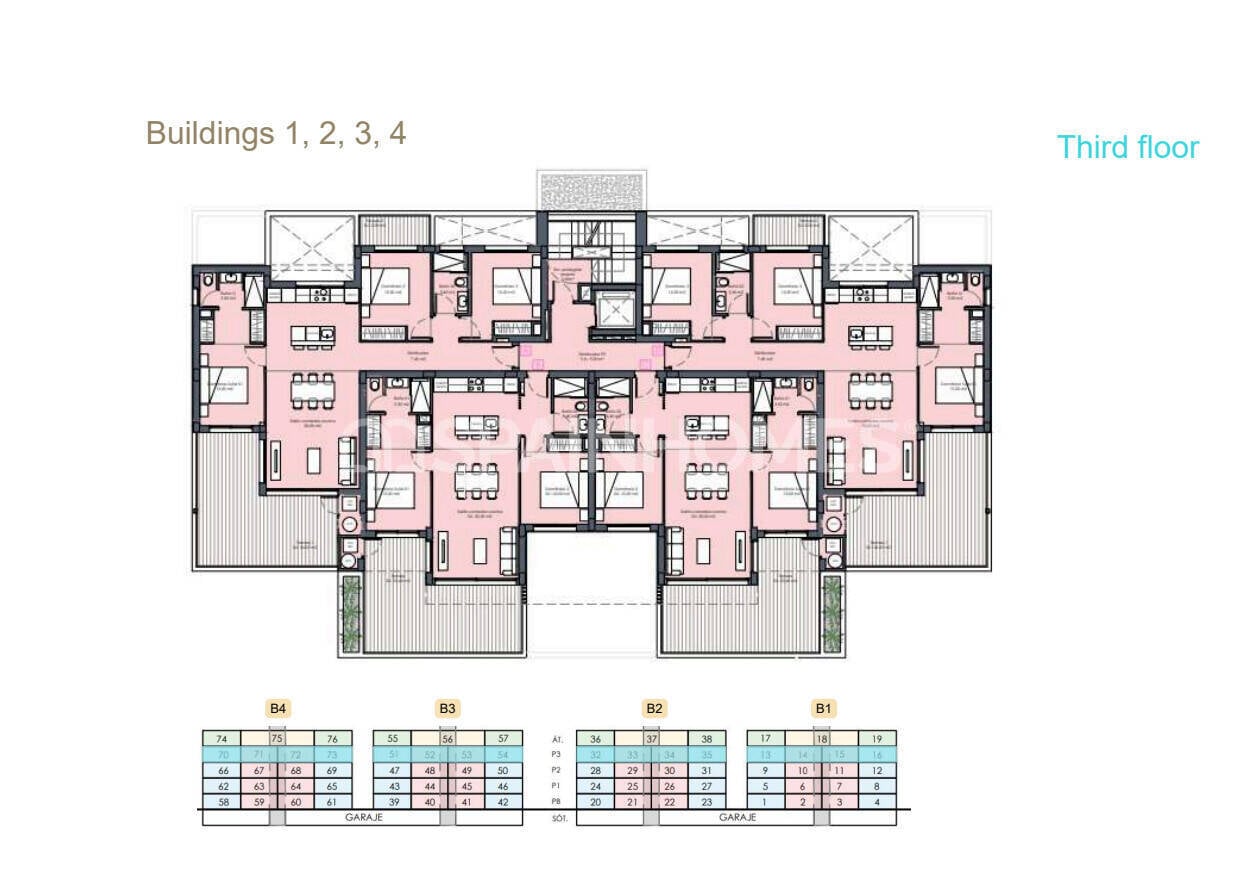 Kattohuoneisto Torre-Pacheco, Murcia, Espanja 2 makuuhuonetta, 92 m2 No. 147234