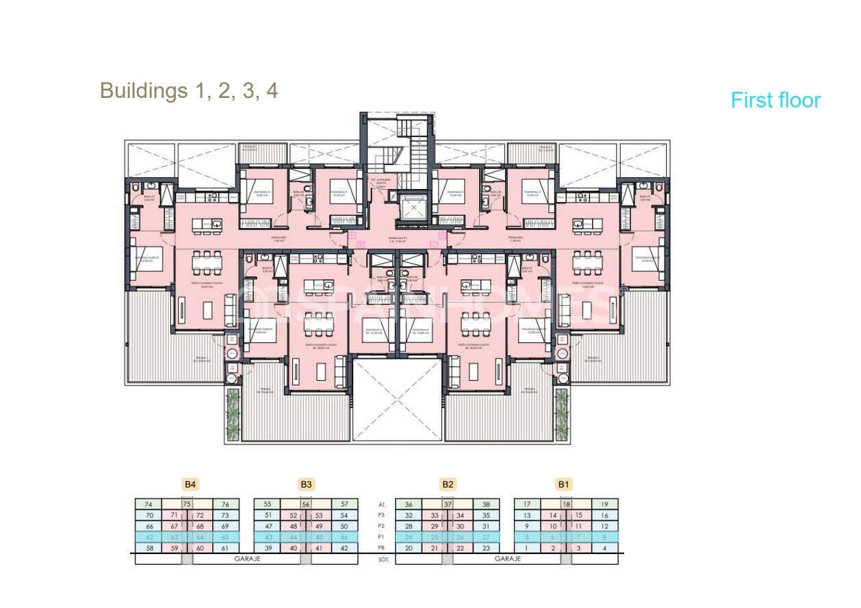 Kattohuoneisto Torre-Pacheco, Murcia, Espanja 2 makuuhuonetta, 92 m2 No. 147234