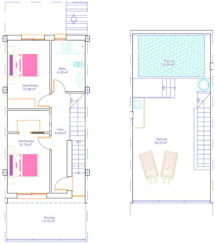Villa a San Pedro del Pinatar, Murcia, Spagna 3 camere da letto, 109 mq. N° 191668