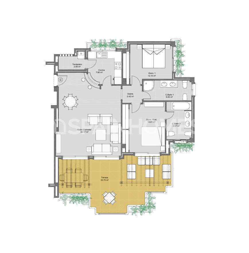 Wohnung in Orihuela, Alicante, Spanien 2 Schlafzimmer, 110 m2 Nr. 191663