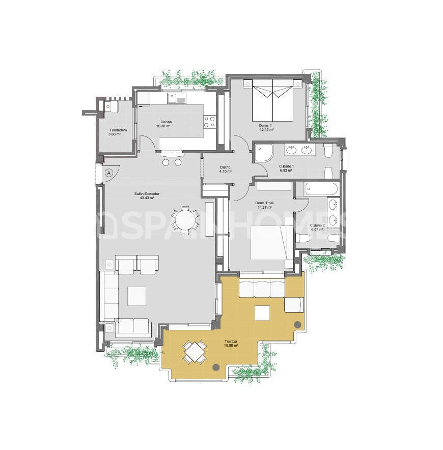 Wohnung in Orihuela, Alicante, Spanien 2 Schlafzimmer, 110 m2 Nr. 191663