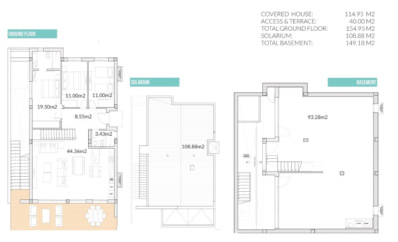 Вилла в Финестрат, Аликанте, Испания 3 спальни, 304м2 №64335