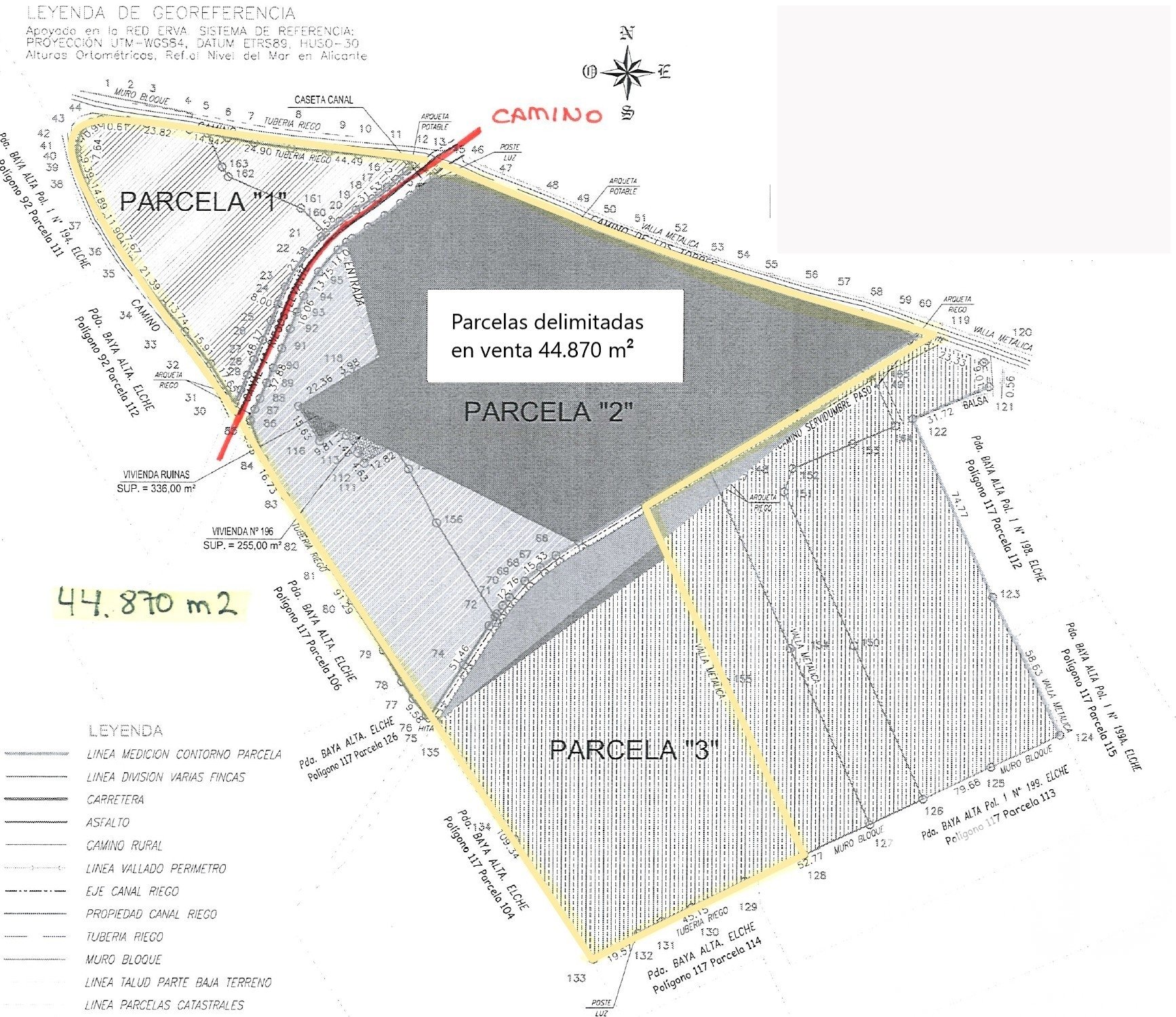 Land plot in Elche, Alicante, Spain 44870 sq.m. No. 152874