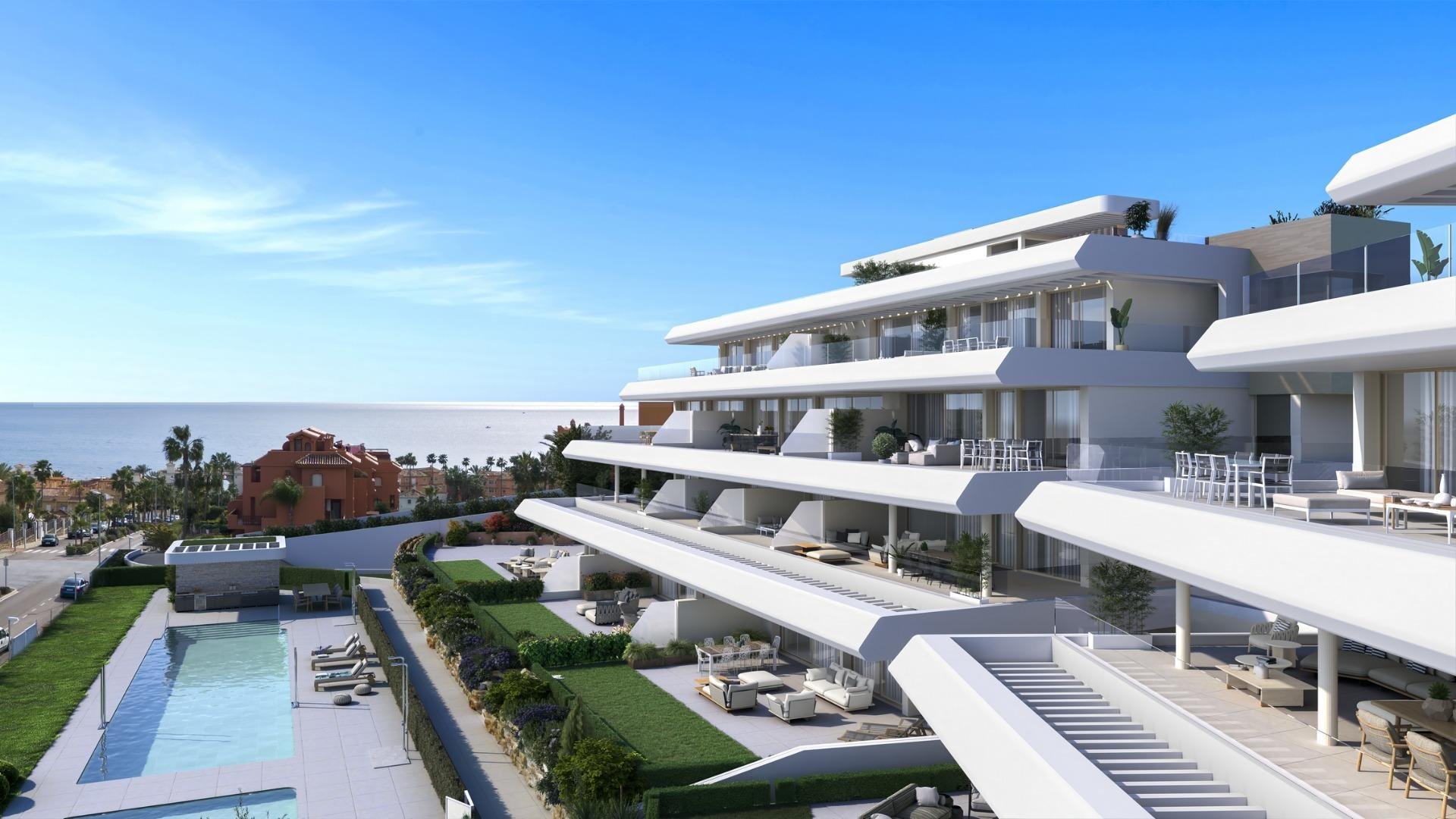 Takvåning i Estepona, Malaga, Spanien 3 sovrum, 153 kvm. Nr. 169264