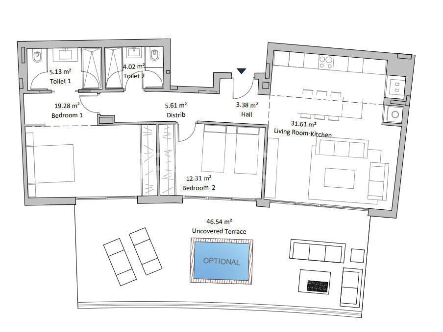 Wohnung in Fuengirola, Malaga, Spanien 2 Schlafzimmer, 86 m2 Nr. 138986