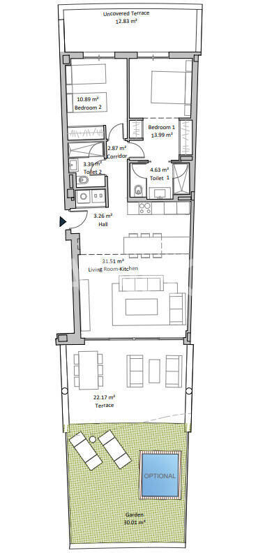 Huoneisto Fuengirola, Malaga, Espanja 3 makuuhuonetta, 107 m2 No. 138988