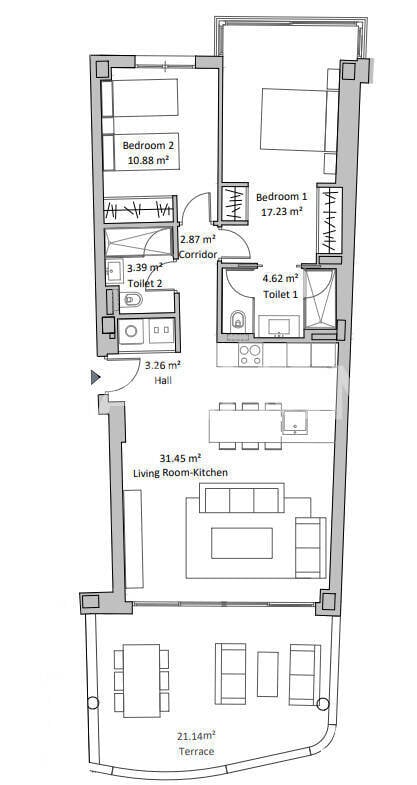 Huoneisto Fuengirola, Malaga, Espanja 3 makuuhuonetta, 107 m2 No. 138990