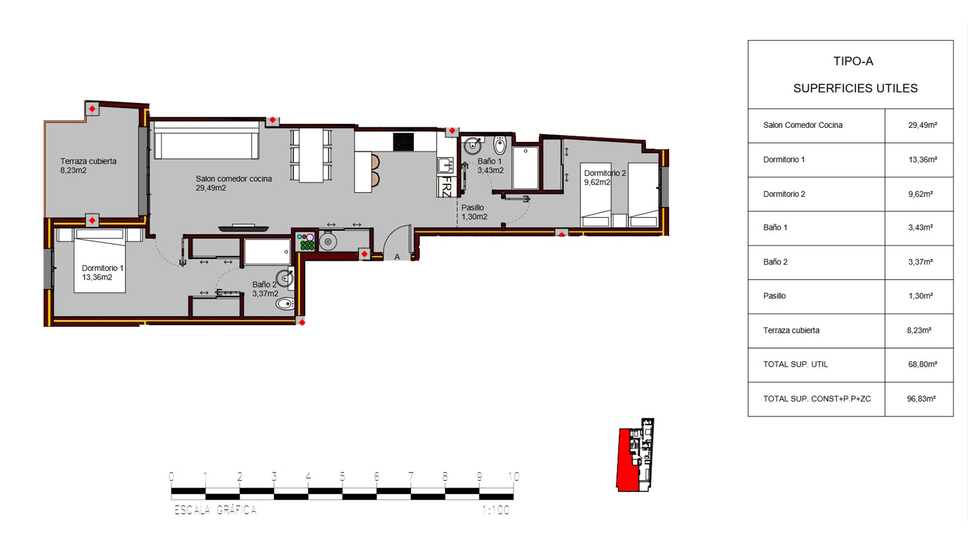 Apartamento en Alegria Residencial XIX, Torrevieja, Alicante, España 2 dormitorios, 96.83 m2 No. 71687