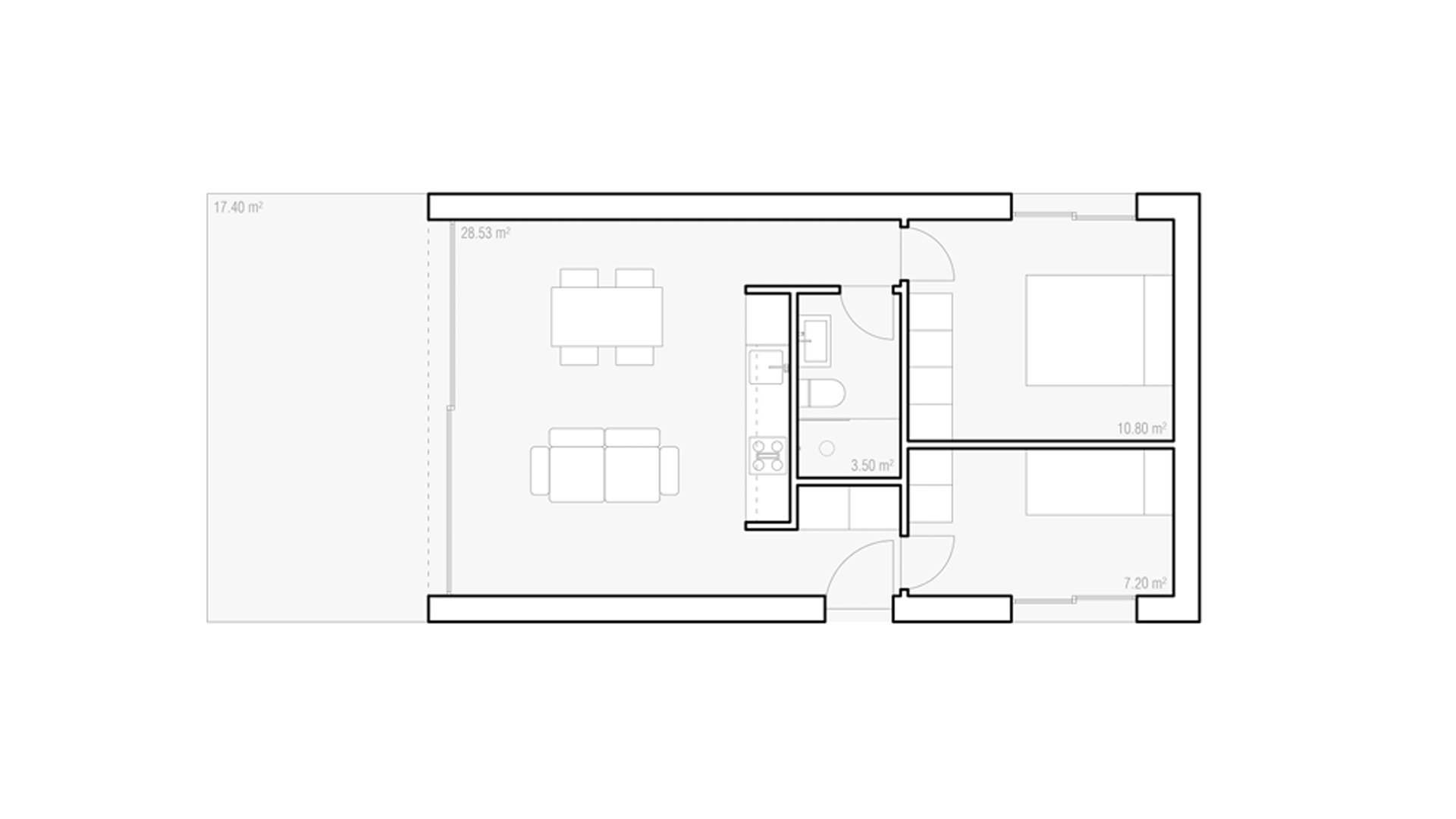Villa Orquidea, Alfaz del Pi, Alicante, Spānijā 2 istabas, 61 m2 Nr. 154943