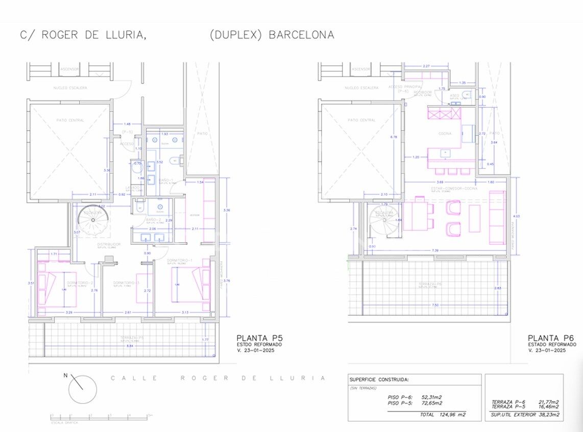 Kattohuoneisto Barcelona, Espanja 3 makuuhuonetta, 150 m2 No. 159455