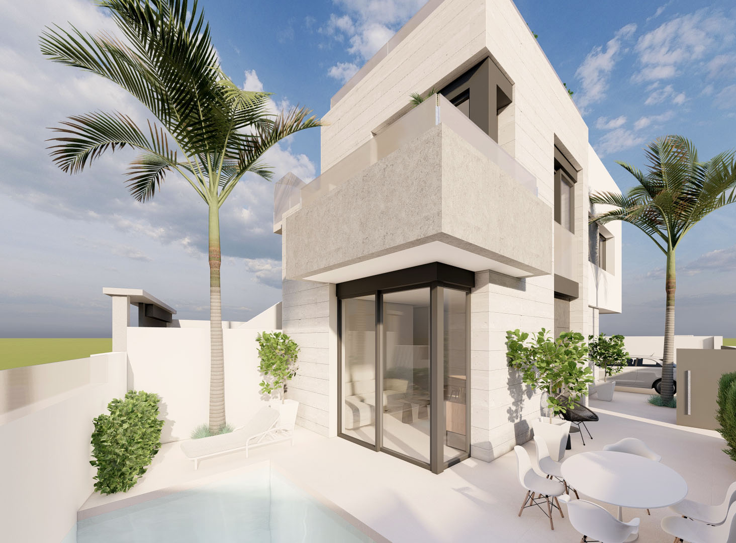 Bungalow i Pilar de la Horadada, Alicante, Spanien 2 sovrum, 175 kvm. Nr. 164073