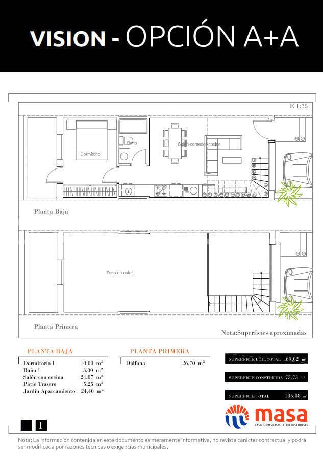 Villa i Santa Pola, Alicante, Spanien 2 sovrum, 70 kvm. Nr. 69254