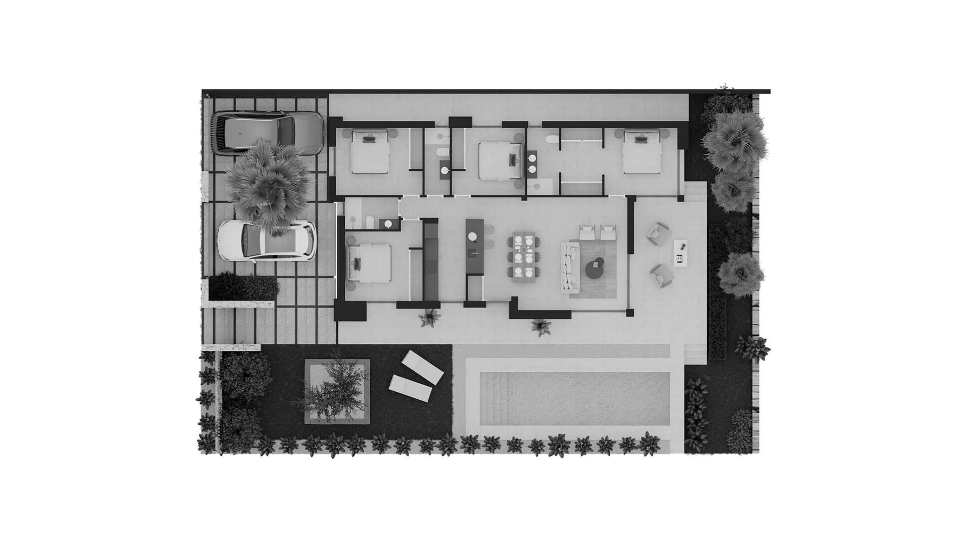 Вилла в La Pinada Nature Resort, Финестрат, Аликанте, Испания 4 спальни, 122.23м2 №147288