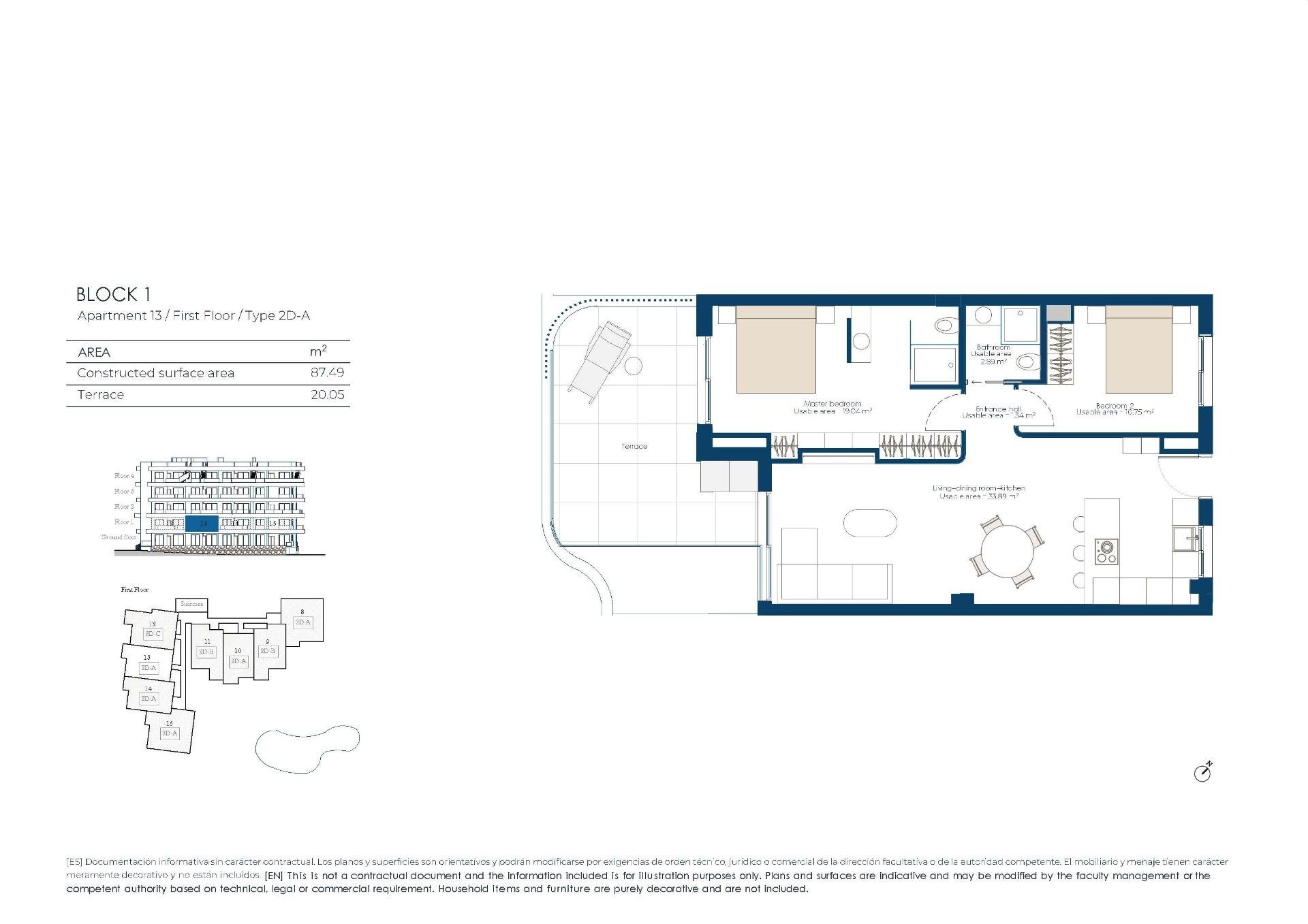 Apartament w Banos Y Mendigo, Murcia, Hiszpania 2 sypialnie, 87 mkw. nr 181244