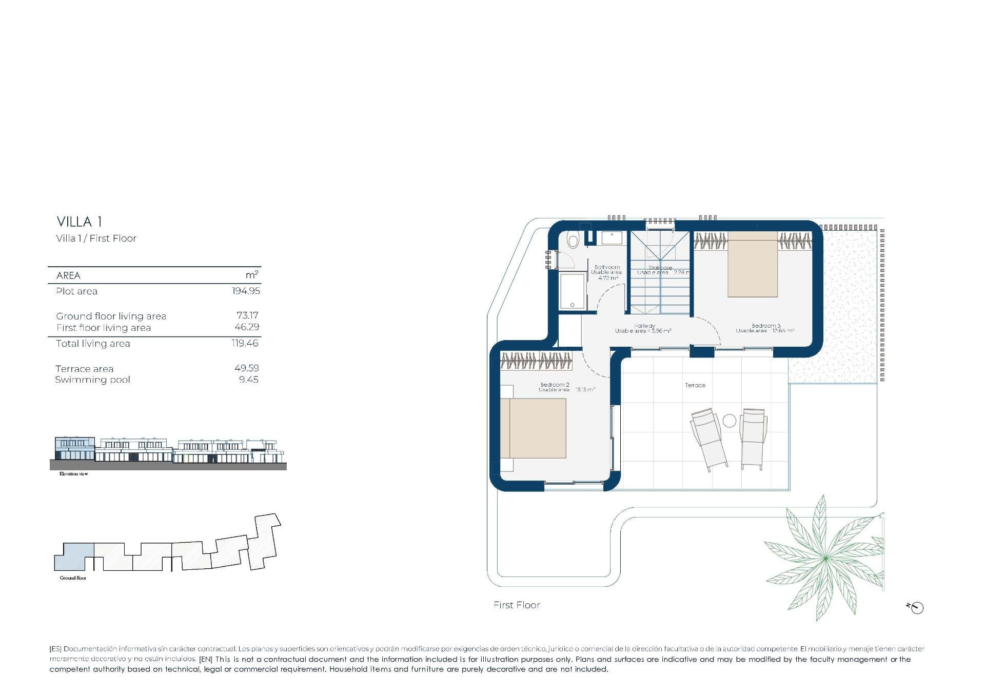 Villa Banos Y Mendigo, Murcia, Spānijā 3 istabas, 133 m2 Nr. 181249