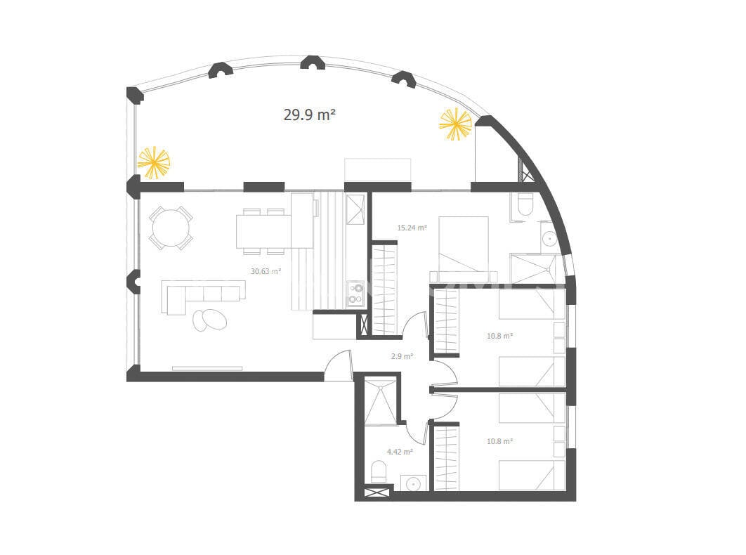 Apartamento en Villajoyosa, Alicante, España 3 dormitorios, 83 m2 No. 142684