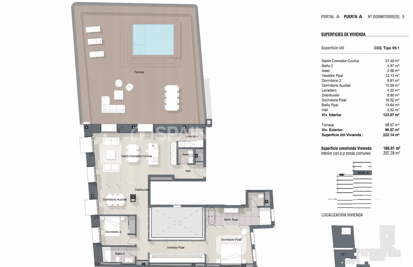 Apartament w Barcelona, Hiszpania 2 sypialnie, 123 mkw. nr 142681