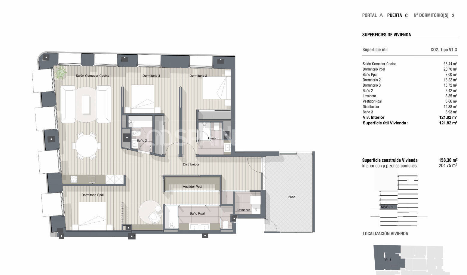 Apartament w Barcelona, Hiszpania 2 sypialnie, 123 mkw. nr 142681