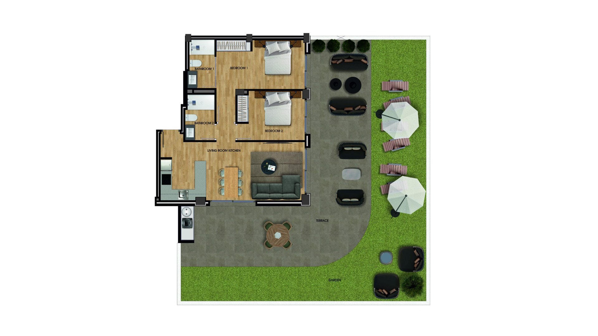 Appartamento in Claudia II, Los Arenales Del Sol, Alicante, Spagna 2 camere da letto, 119.3 mq. N° 69181