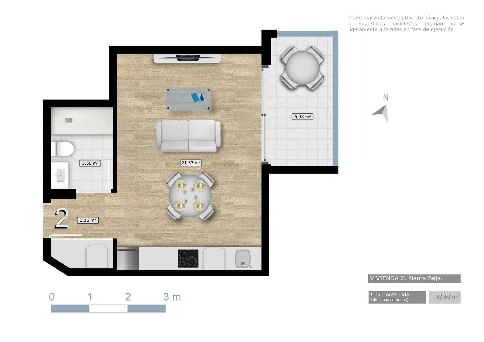 Apartment in Torrevieja, Alicante, Spain 36 sq.m. No. 193599