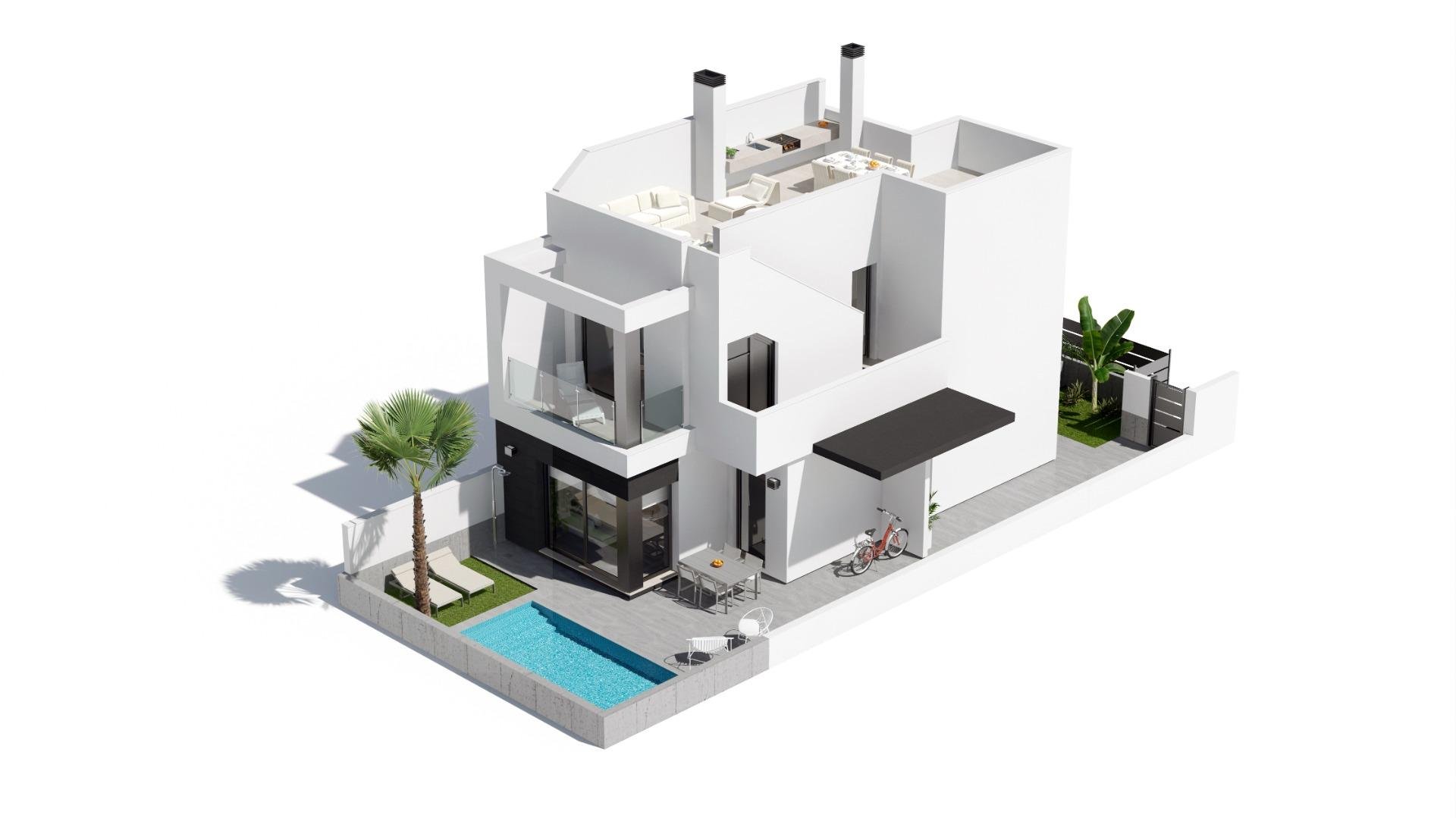 Villa Santiago de la Ribera, Murcia, Spānijā 3 istabas, 109 m2 Nr. 165307