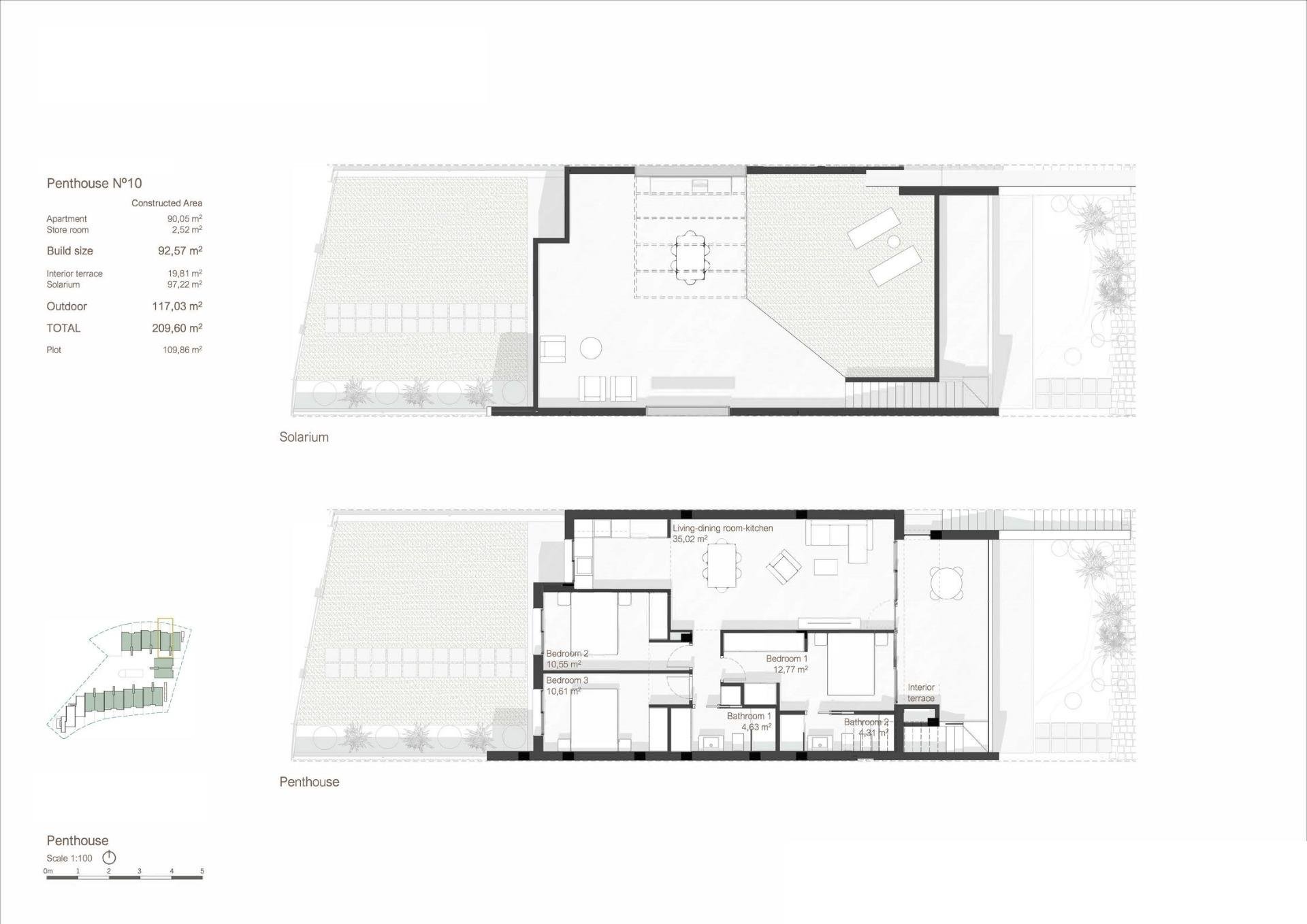 Bungalow a San Javier, Murcia, Spagna 3 camere da letto, 94 mq. N° 135261