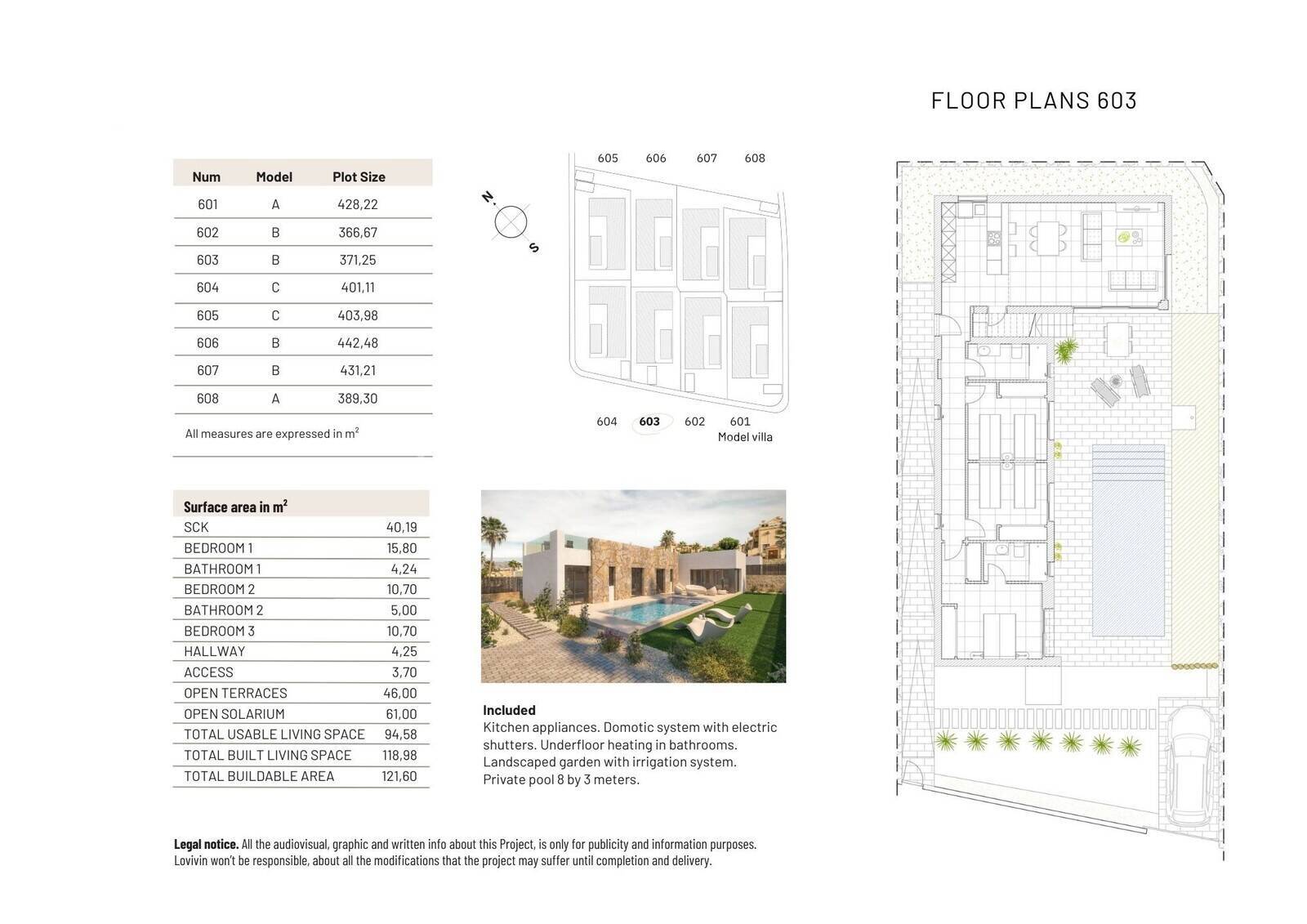 Villa a Algorfa, Alicante, Spagna 3 camere da letto, 121 mq. N° 147508