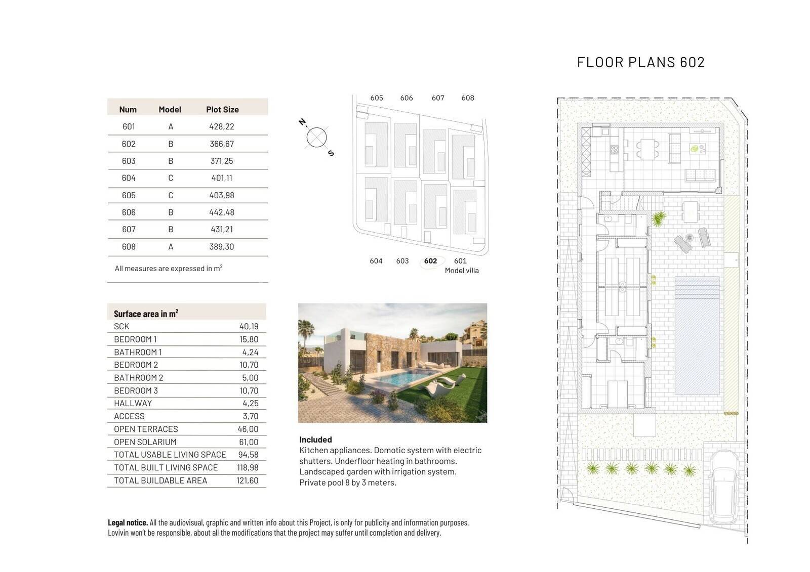Villa a Algorfa, Alicante, Spagna 3 camere da letto, 121 mq. N° 147508