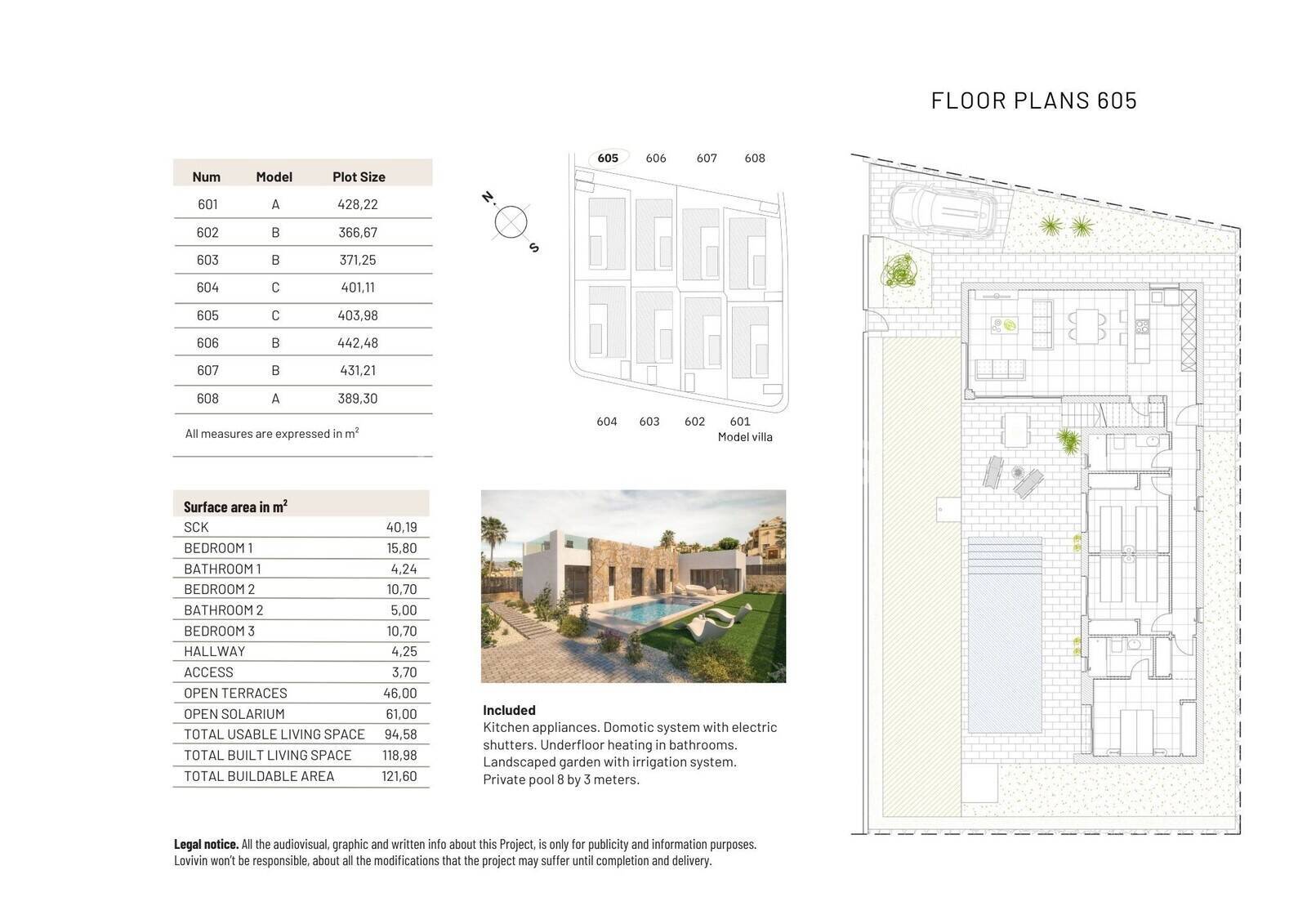 Villa a Algorfa, Alicante, Spagna 3 camere da letto, 121 mq. N° 147508