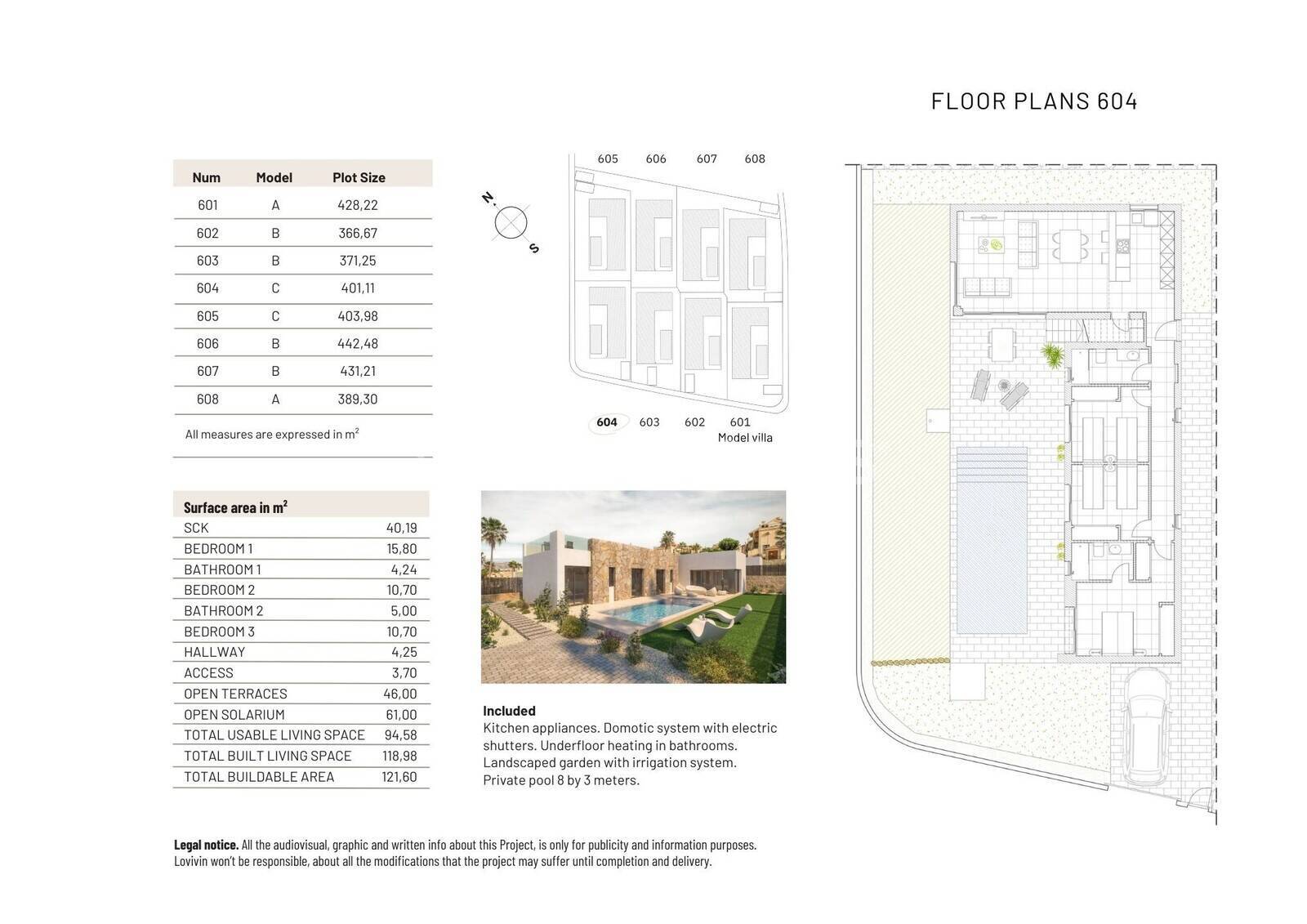 Villa a Algorfa, Alicante, Spagna 3 camere da letto, 121 mq. N° 147508