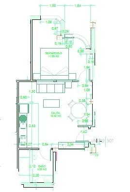 Wohnung in Los Alcazares, Murcia, Spanien 1 Schlafzimmer, 37 m2 Nr. 191991