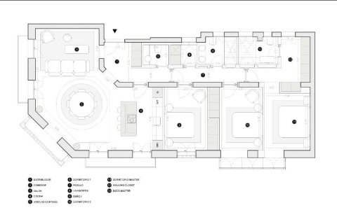 Appartamento a Madrid, Spagna 2 camere da letto, 152 mq. N° 177538