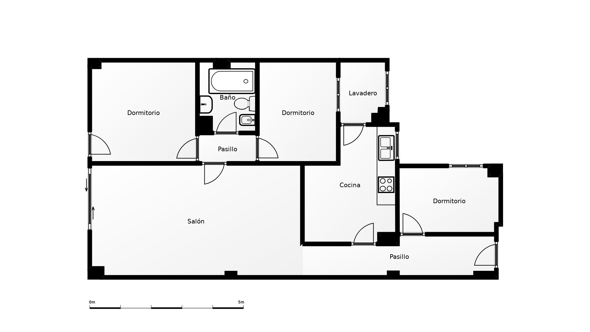 Wohnung in Terrassa, Barcelona, Spanien 3 Schlafzimmer, 77 m2 Nr. 191337