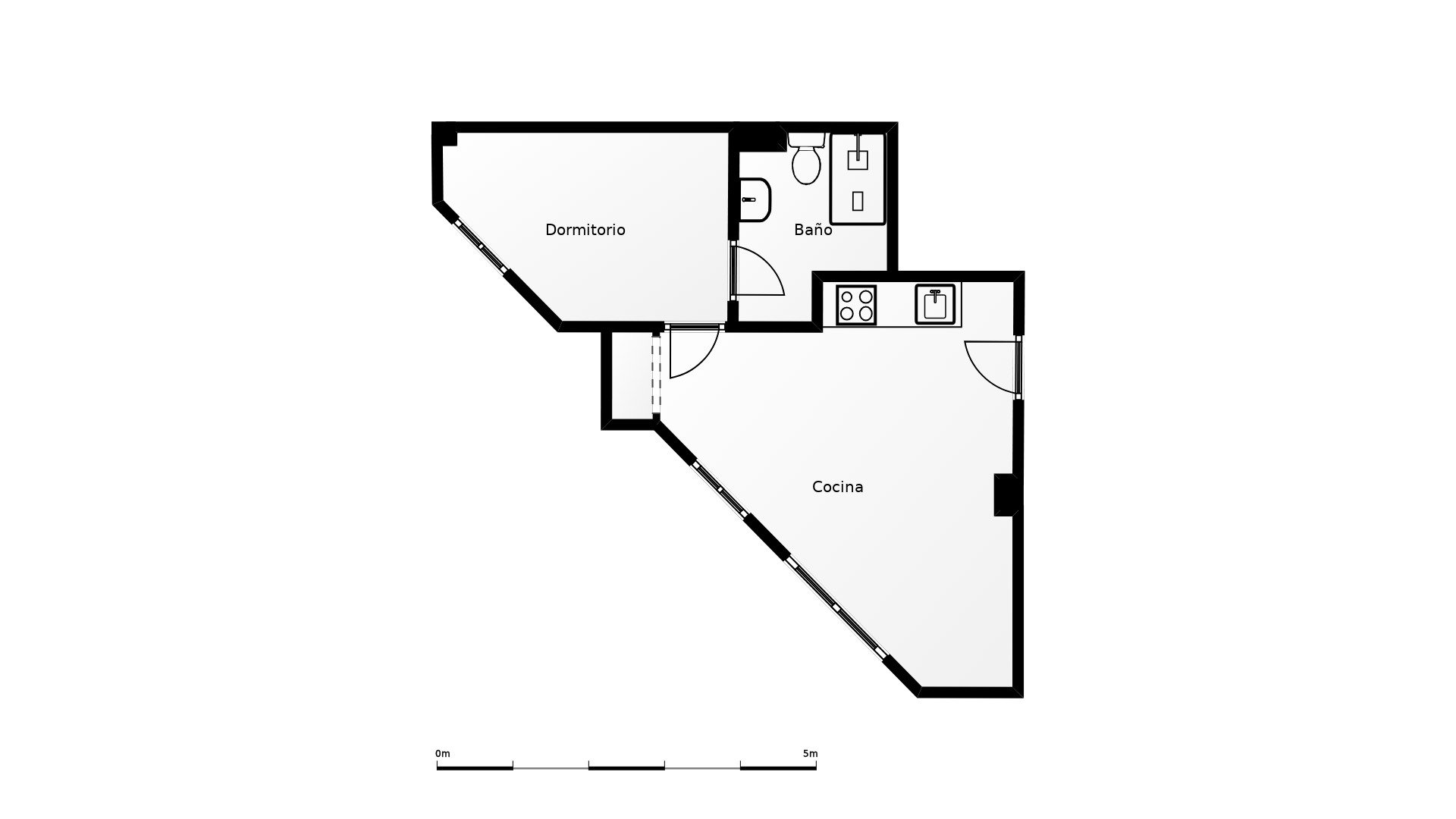 Apartment in Terrassa, Barcelona, Spain 1 bedroom, 42 sq.m. No. 191339