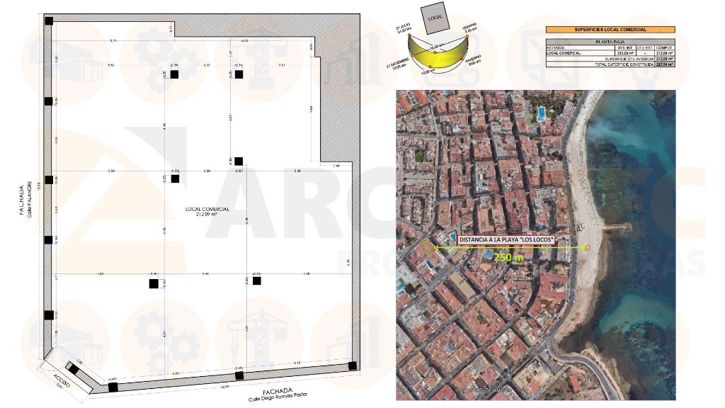 Propiedad comercial en Torrevieja, Alicante, España 228 m2 No. 183565