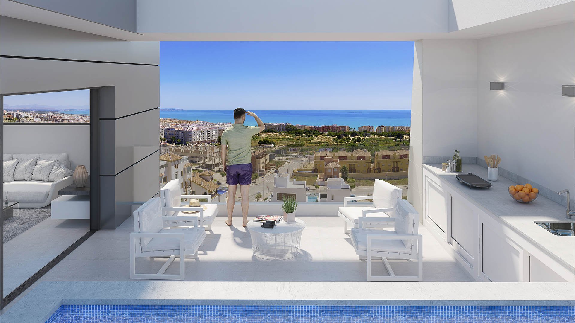 Apartamento en Mirador Del Mediterraneo, Guardamar del Segura, Alicante, España 3 dormitorios, 71.35 m2 No. 71276