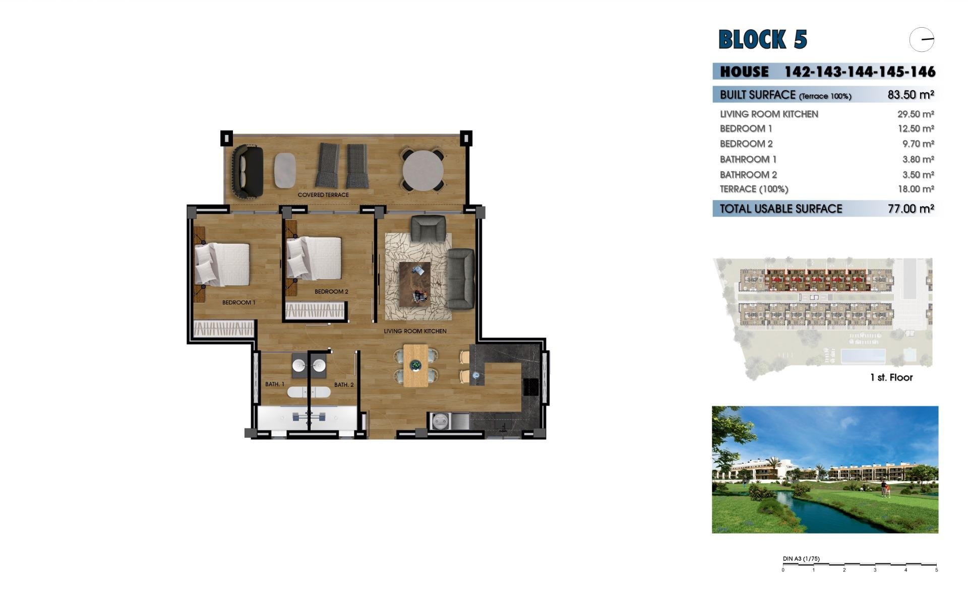 Apartamento en Los Alcázares, Murcia, España 2 dormitorios, 83 m2 No. 180371