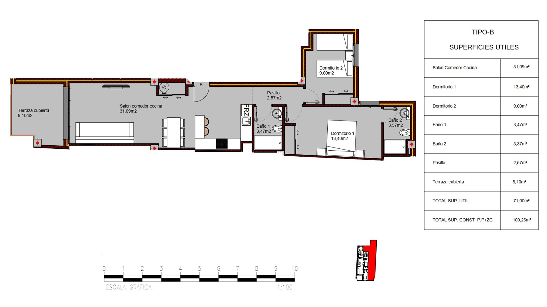 Apartament w Alegria Residencial XIX, Torrevieja, Alicante, Hiszpania 2 sypialnie, 100.26 mkw. nr 71690