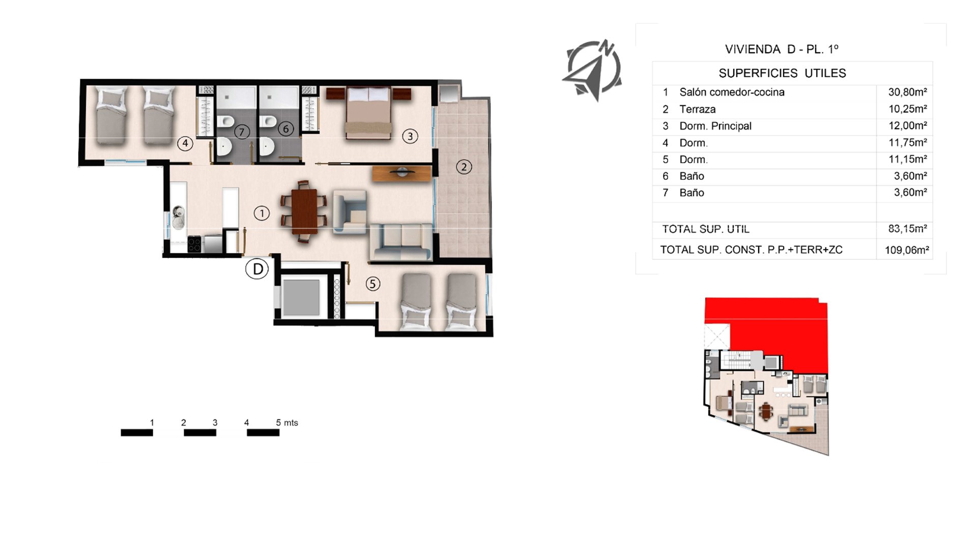 Apartment in Alegria Residencial XX, Torrevieja, Alicante, Spain 3 bedrooms, 109.06 sq.m. No. 71694
