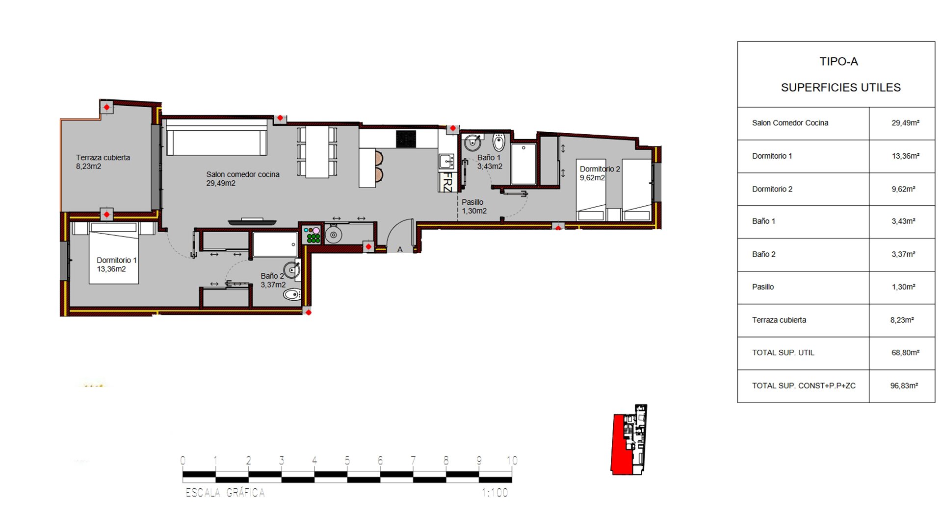 Apartament w Alegria Residencial XIX, Torrevieja, Alicante, Hiszpania 2 sypialnie, 96.83 mkw. nr 71689