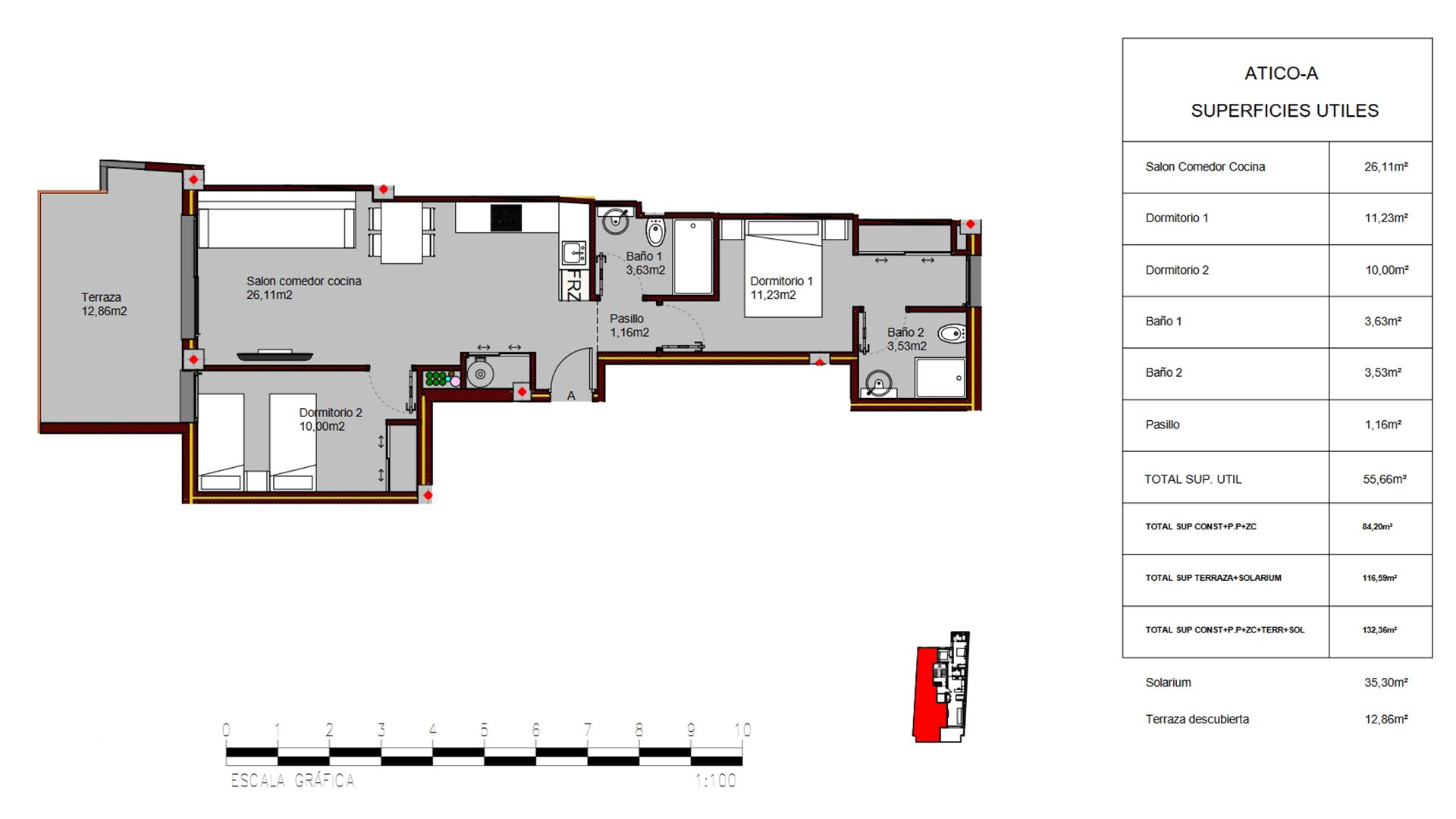 Wohnung in Alegria Residencial XIX, Torrevieja, Alicante, Spanien 2 Schlafzimmer, 132.36 m2 Nr. 71691