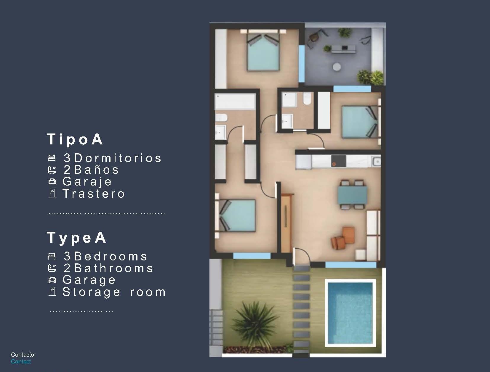 Bungalow w San Pedro del Pinatar, Murcia, Hiszpania 3 sypialnie, 83 mkw. nr 133668