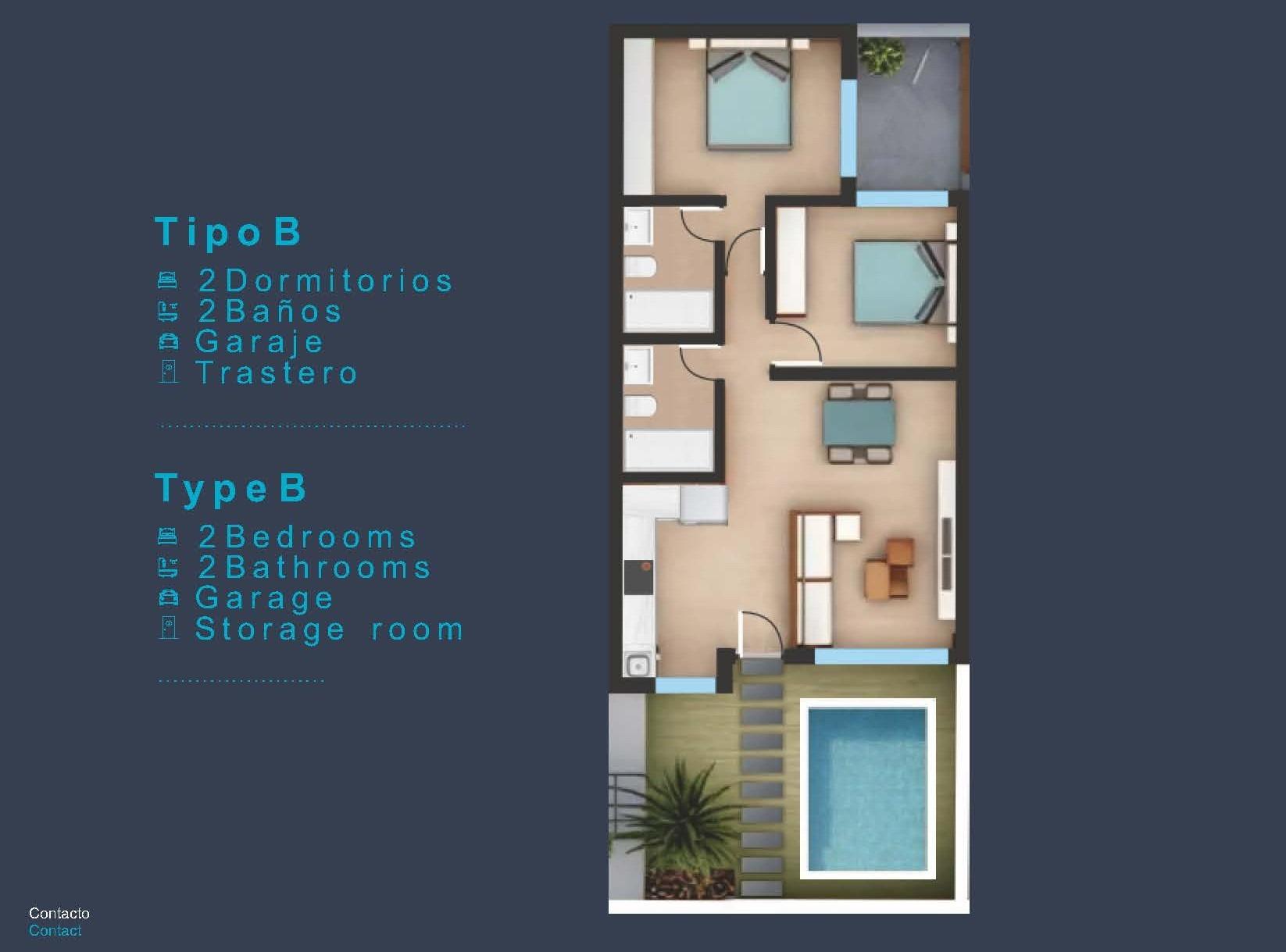 Bungalow à San Pedro del Pinatar, Murcia, Espagne 2 chambres, 69 m2 No. 133667