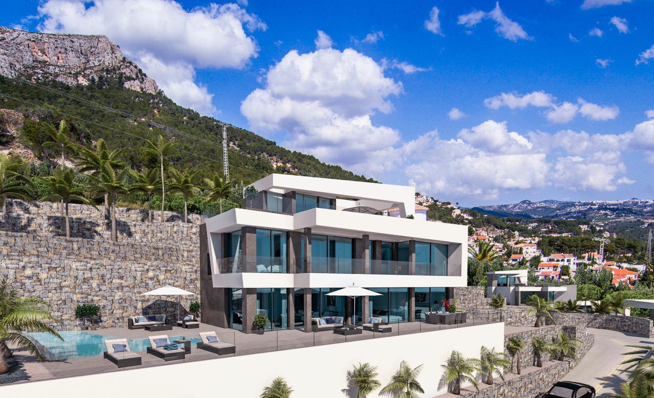 Villa i Calpe, Alicante, Spanien 4 sovrum, 410 kvm. Nr. 164994