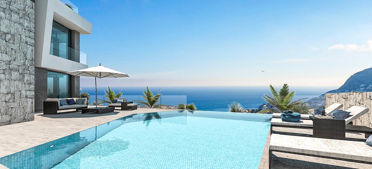 Villa i Calpe, Alicante, Spanien 4 sovrum, 410 kvm. Nr. 164994