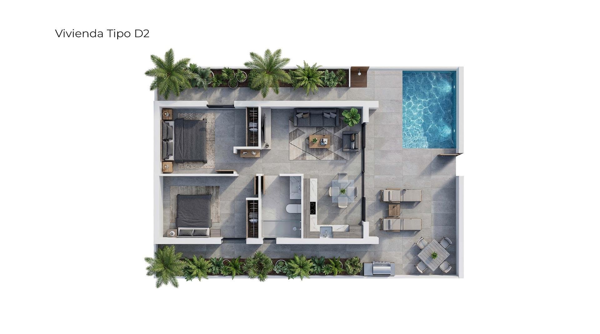 Villa in Vera, Almeria, Spanien 2 Schlafzimmer, 56 m2 Nr. 192386