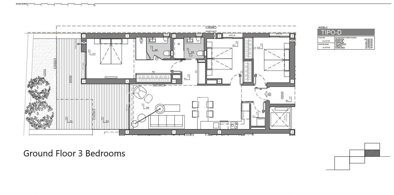 Apartment in Benitachell, Alicante, Spain 3 bedrooms, 104 sq.m. No. 163011