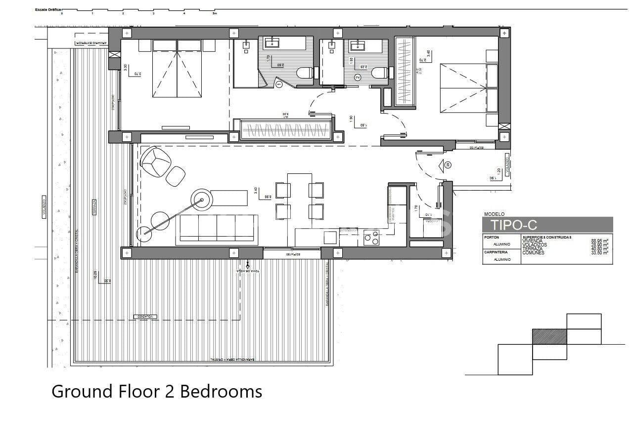 Apartment in Benitachell, Alicante, Spain 3 bedrooms, 104 sq.m. No. 163011