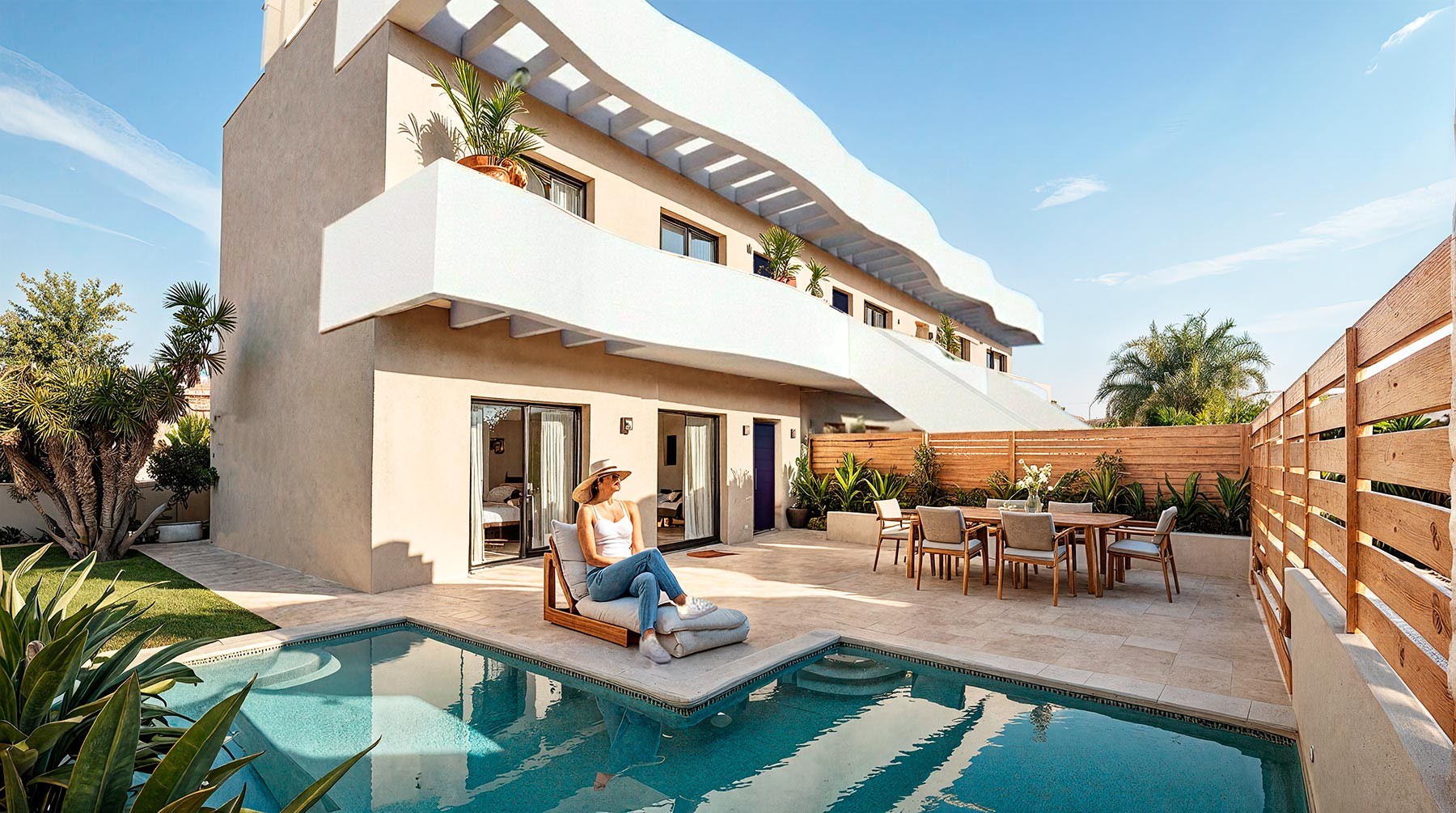 Bungalow i Pilar de la Horadada, Alicante, Spanien 3 sovrum, 85 kvm. Nr. 163013