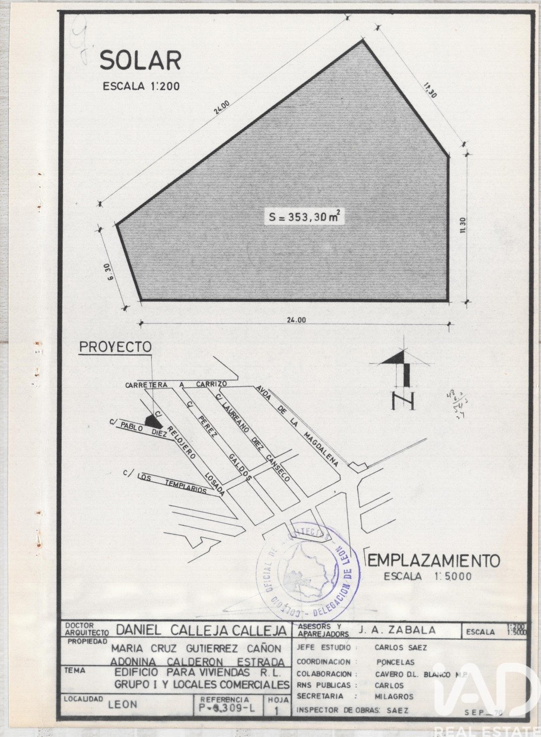 Terreno a Leon, Spagna 353 mq. N° 185235